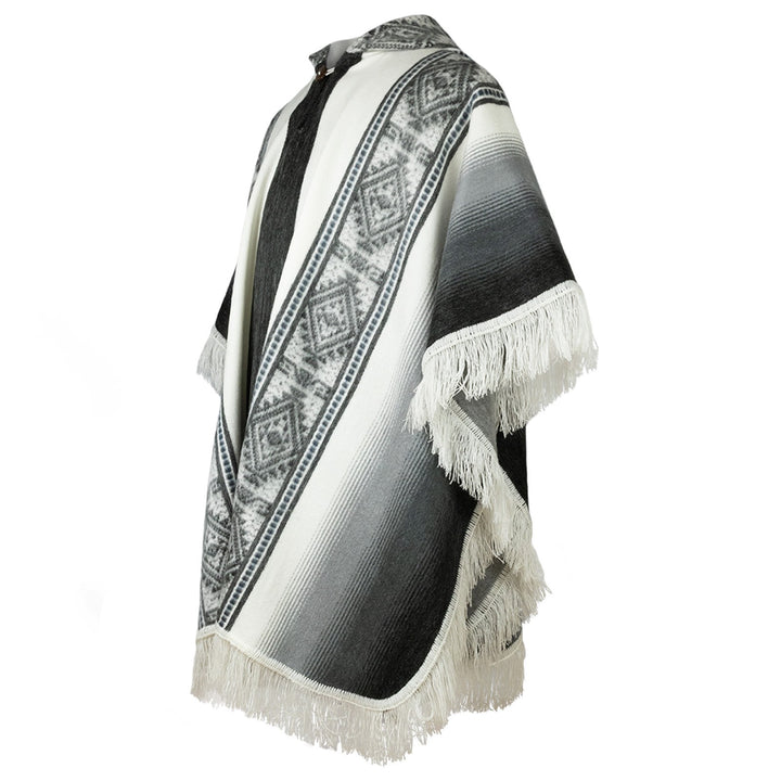 Archidona lightweight alpaca wool hooded poncho – product photo 1