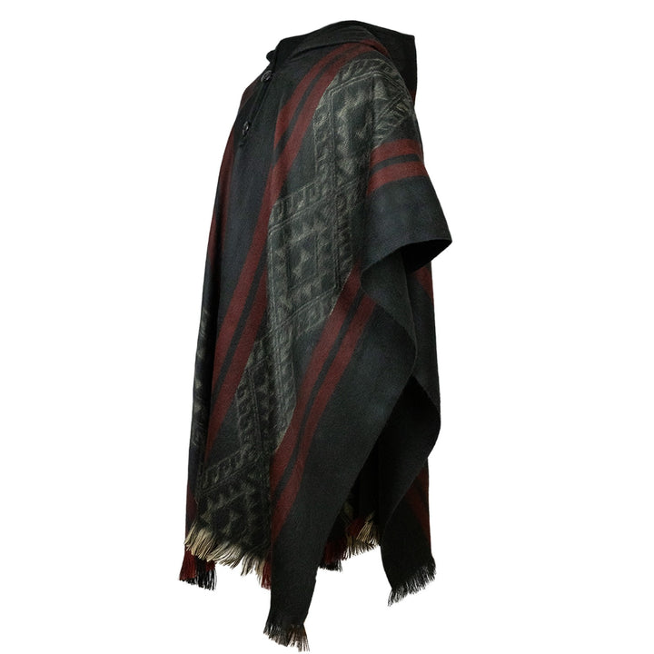 Apangora lightweight alpaca wool hooded poncho – product photo 1