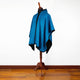 Pucara - Lightweight Baby Alpaca Hooded Cape Poncho - Blue - Unisex