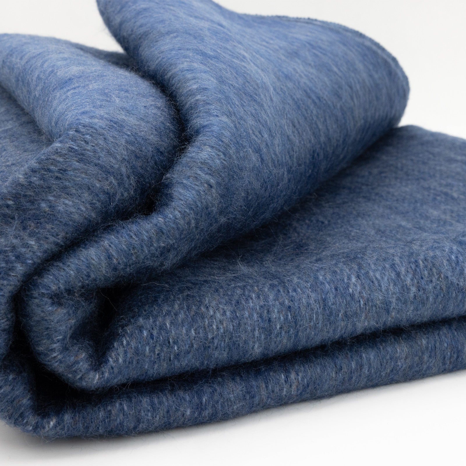 Kallari - Double Density Baby Alpaca Wool Throw Blanket / Sofa Cover - Queen 94 x 65 - Indigo Blue