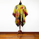 Yasuni - 100% Llama Wool Handwoven Poncho - Unisex - Yellow & Red Abstract Pattern