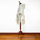 Uchucay - Lightweight Unisex Summer Cotton Poncho – Cream & Gray with Authentic Pattern