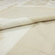 Huambalo - Heavy and Thick Extra Large Llama wool artisanal handwoven Blanket - Sand / Ivory - Aztec Pattern