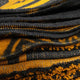 Totoras - Heavy and Thick Extra Large Llama wool artisanal handwoven Blanket - Mustard Gold / Black - Aztec Pattern