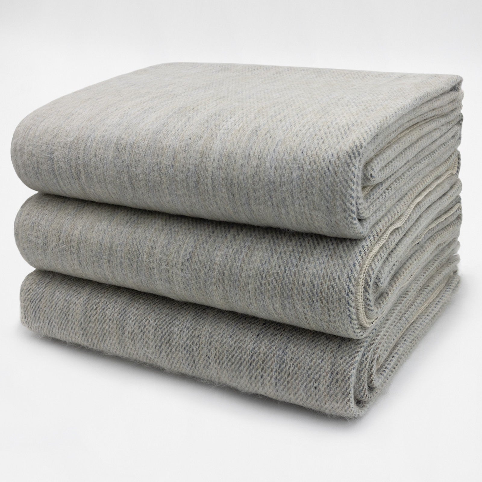 Guaranda - Double Density Baby Alpaca Wool Throw Blanket / Sofa Cover - Queen 94 x 65 - Silver Gray