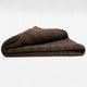 Yacupamba - Heavy and Thick Extra Large Reversible Llama wool artisanal handwoven Blanket - Solid Chocolate Brown
