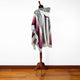 Salasaca - Lightweight Baby Alpaca Fringed Hooded Poncho - Ivory, Gray, Pink & Plum - Unisex