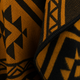 Pomasqui - Llama Wool Unisex South American Handwoven Thick Hooded Poncho - Andean pattern - charcoal-mustard colours