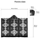 Quilajalo - Baby Alpaca Wool Unisex Hooded Poncho Pullover - Brown Aztec Pattern - S-XXL