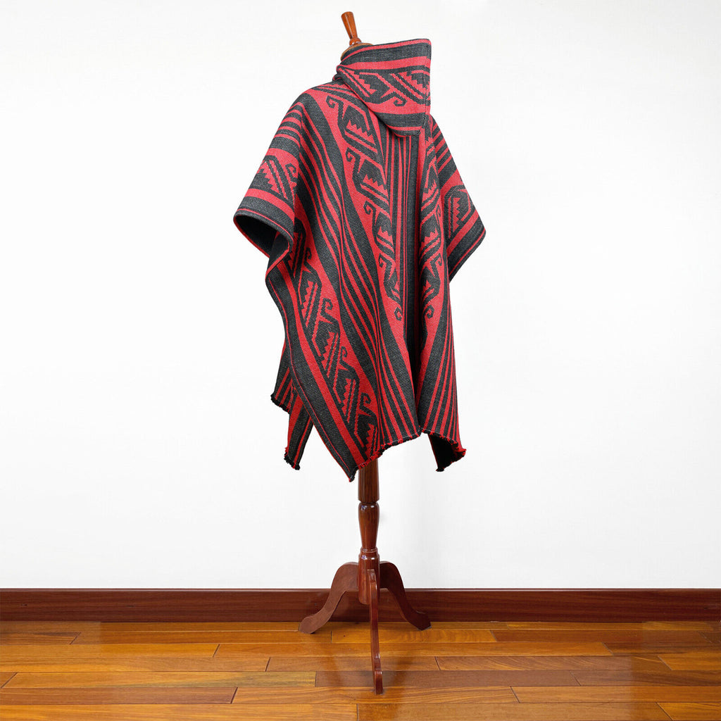 LOUDelephant poncho met capuchon van 100% geweven katoen, Gheri-stijl, Mexicaanse stijl, Patchwork LOUDelephant poncho met capuchon van 100% geweven katoen, Gheri-stijl, Mexicaanse stijl, Patchwork