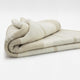Huambalo - Heavy and Thick Extra Large Llama wool artisanal handwoven Blanket - Sand / Ivory - Aztec Pattern