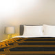 Totoras - Heavy and Thick Extra Large Llama wool artisanal handwoven Blanket - Mustard Gold / Black - Aztec Pattern