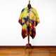 Yasuni - 100% Llama Wool Handwoven Poncho - Unisex - Yellow & Red Abstract Pattern