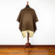 Tigua - Baby Alpaca wool Hooded Unisex Poncho S-XXL - Solid pattern - Earth Brown