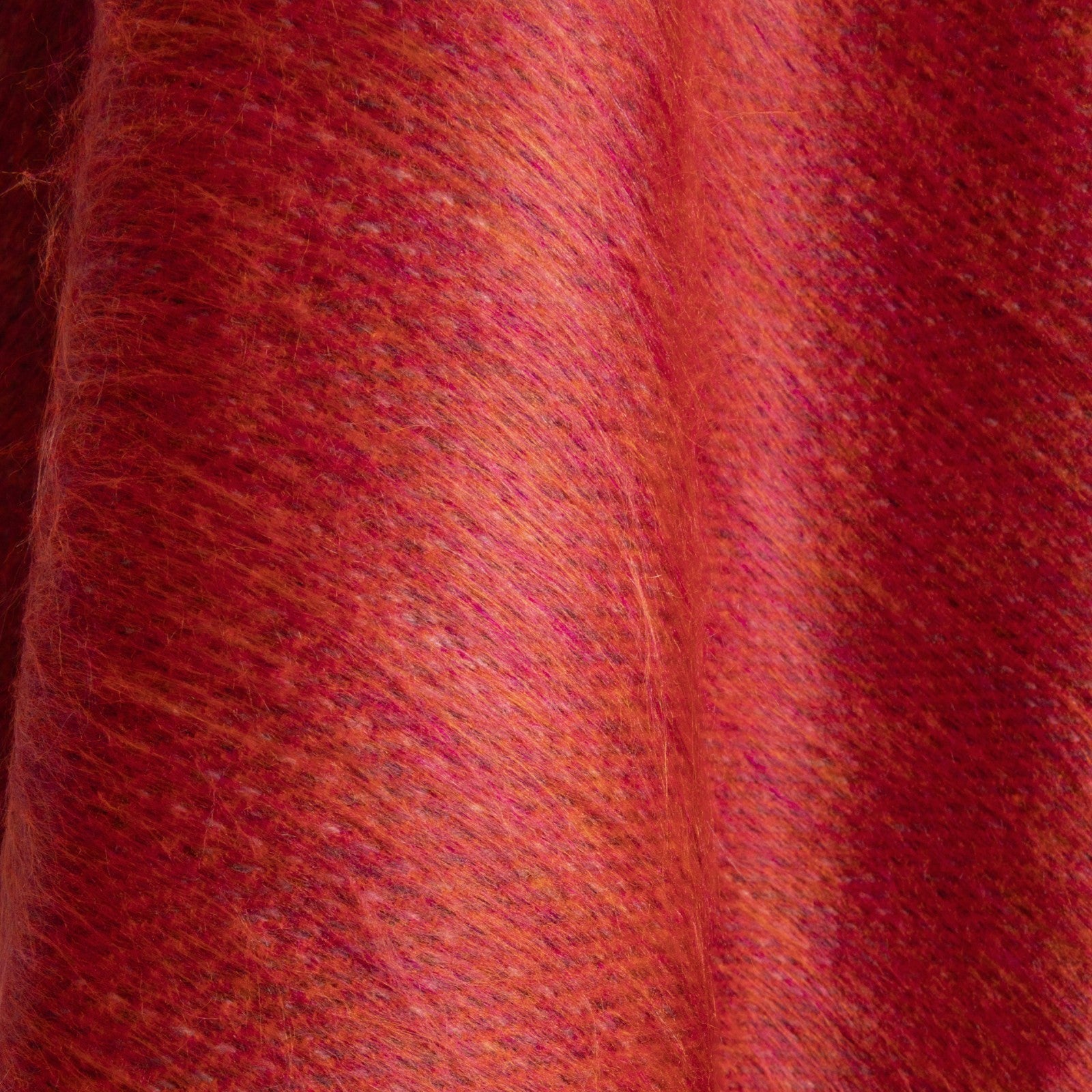 Kuyana - Double Density Baby Alpaca Wool Throw Blanket / Sofa Cover - Queen 94 x 65 - Fiery Red