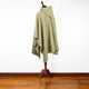 Pillagua - 100% Llama Wool Handwoven Hooded Poncho - Unisex - solid olive green - pocket