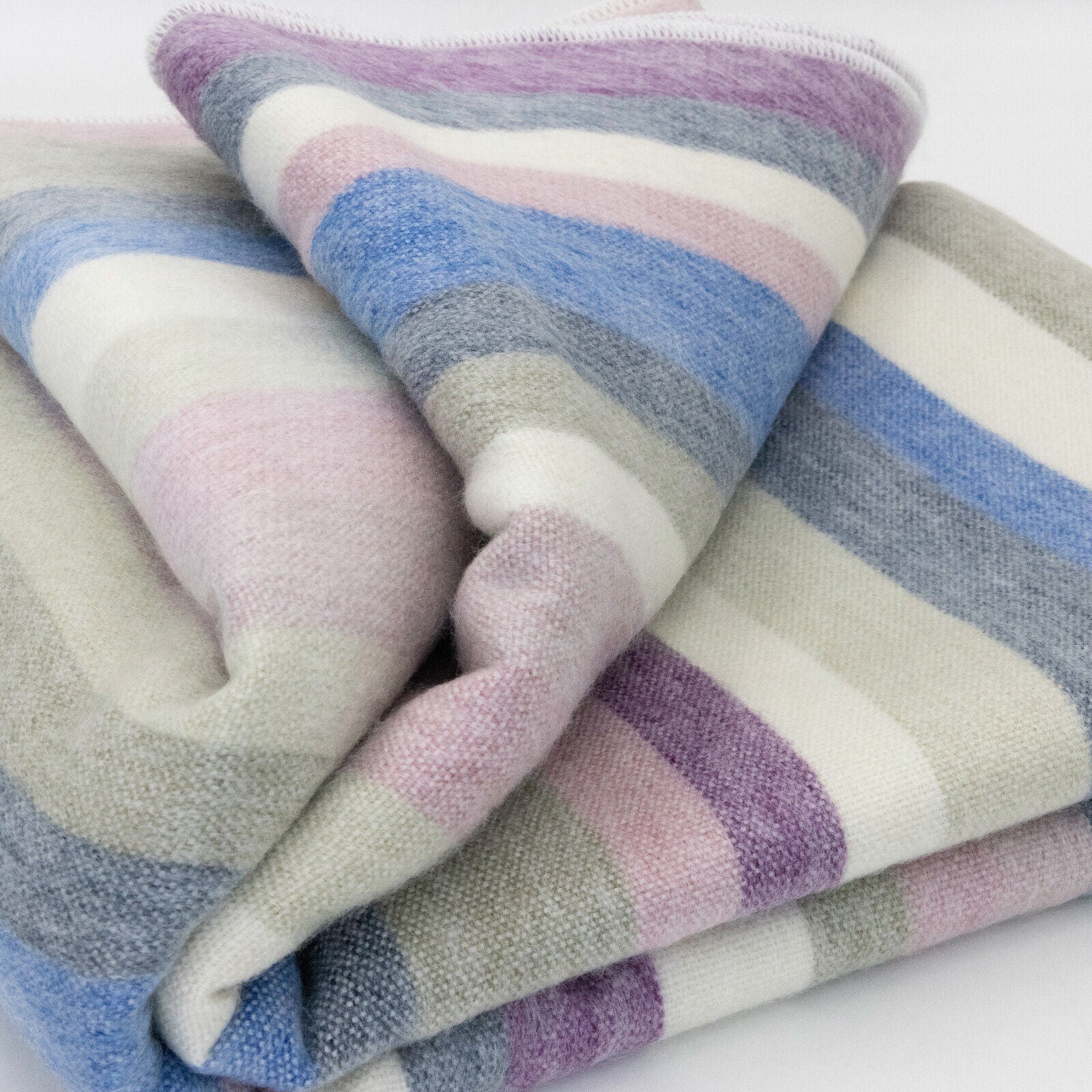Baby Alpaca Wool Throw Blanket Queen Pastel Dreams Soft Pink