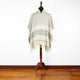 Uchucay - Lightweight Unisex Summer Cotton Poncho – Cream & Gray with Authentic Pattern
