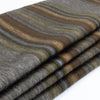 Chilcapamba - Baby Alpaca Wool Throw Blanket / Sofa Cover - Queen 96 x 67 in - Earth Tone Striped in Brown, Coffee and Cocoa