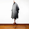 Load image into Gallery viewer, Changaimina - Llama Wool Unisex South American Handwoven Hooded Poncho - gray thin striped pattern