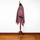 Guayllabamba - Lightweight Fine Alpaca Wool UNISEX Ruana Cape Poncho/Shawl - Rose Pink with authentic black pattern