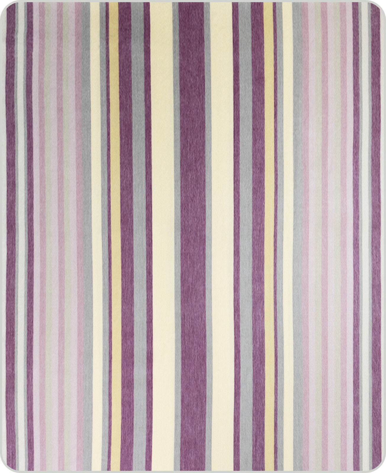 Saraguro - Baby Alpaca Wool Throw Blanket / Sofa Cover - Queen 96 x 67 in - Multicolor Striped in Plum, Lavender, Ivory, and Grey