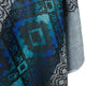 Achupallas - Lightweight Fine Alpaca Wool UNISEX Ruana Cape Poncho/Shawl - Gray with authentic blue pattern