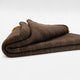 Yacupamba - Heavy and Thick Extra Large Reversible Llama wool artisanal handwoven Blanket - Solid Chocolate Brown