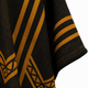 Pomasqui - Llama Wool Unisex South American Handwoven Thick Hooded Poncho - Andean pattern - charcoal-mustard colours