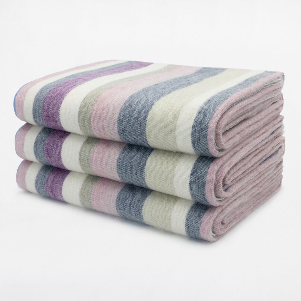 Baby Alpaca Wool Throw Blanket Queen - Pastel Dreams Soft Pink