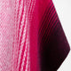 Pucaloma - Llama Wool Unisex South American Handwoven Hooded Poncho - pink-purple striped pattern