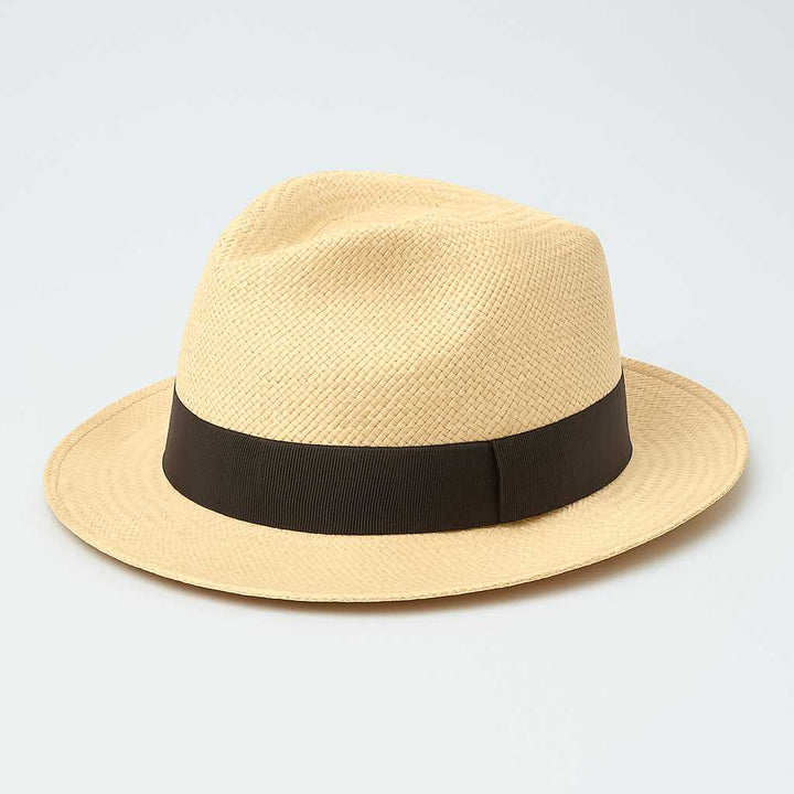 Genuine Trilby Fedora Panama Hat Handwoven In Ecuador - Short Brim