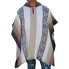 Load image into Gallery viewer, Tupigachi - Lightweight Baby Alpaca Hooded Poncho Pullover - White/Beige - Unisex
