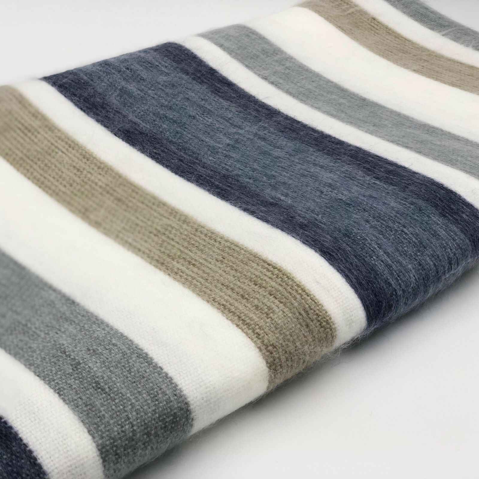 Pilishurco - Baby Alpaca Wool Throw Blanket / Sofa Cover - Queen 90" x 65" - striped pattern