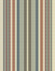 Suropata baby alpaca wool blanket – vertical stripes in various widths and colors, including green, blue, orange, and beige, create a repeating pattern on a textured fabric surface