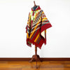 Load image into Gallery viewer, Guismi - Baby Alpaca wool Hooded Unisex Poncho XXL - Aztec pattern - RED
