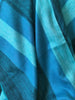 Load image into Gallery viewer, Cajabamba - Baby Alpaca Wool Throw Blanket / Sofa Cover - Queen 90&quot; x 65&quot; - thick stripes pattern blue-turquoise