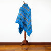 Chuchumblezo - Alpaca wool Serape Poncho with scarf - Piranha pattern - Blue - Unisex