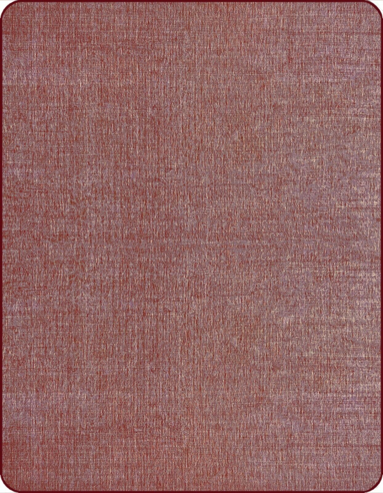Zhuya - Baby Alpaca Wool Throw Blanket / Sofa Cover - Queen 90" x 67" - solid ecru / red mica pattern