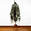 Load image into Gallery viewer, Clint Eastwood Poncho cowboy Serape replica handmade of Alpaca wool Unisex - olive green