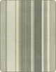 Deleg baby alpaca wool blanket – a rectangular blanket features vertical stripes in various shades of green and beige, creating a textured pattern. The edges are rounded, set against a plain background
