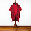 Load image into Gallery viewer, Llama Wool Unisex South American Handwoven Hooded Poncho - red with diamonds pattern