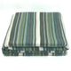Urauco baby alpaca wool blanket – a folded piece of fabric with vertical stripes in green, gray, and white colors rests neatly on a white surface