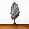 Bomboiza - Alpaca wool Serape Poncho with scarf - Piranha pattern - Gray - Unisex