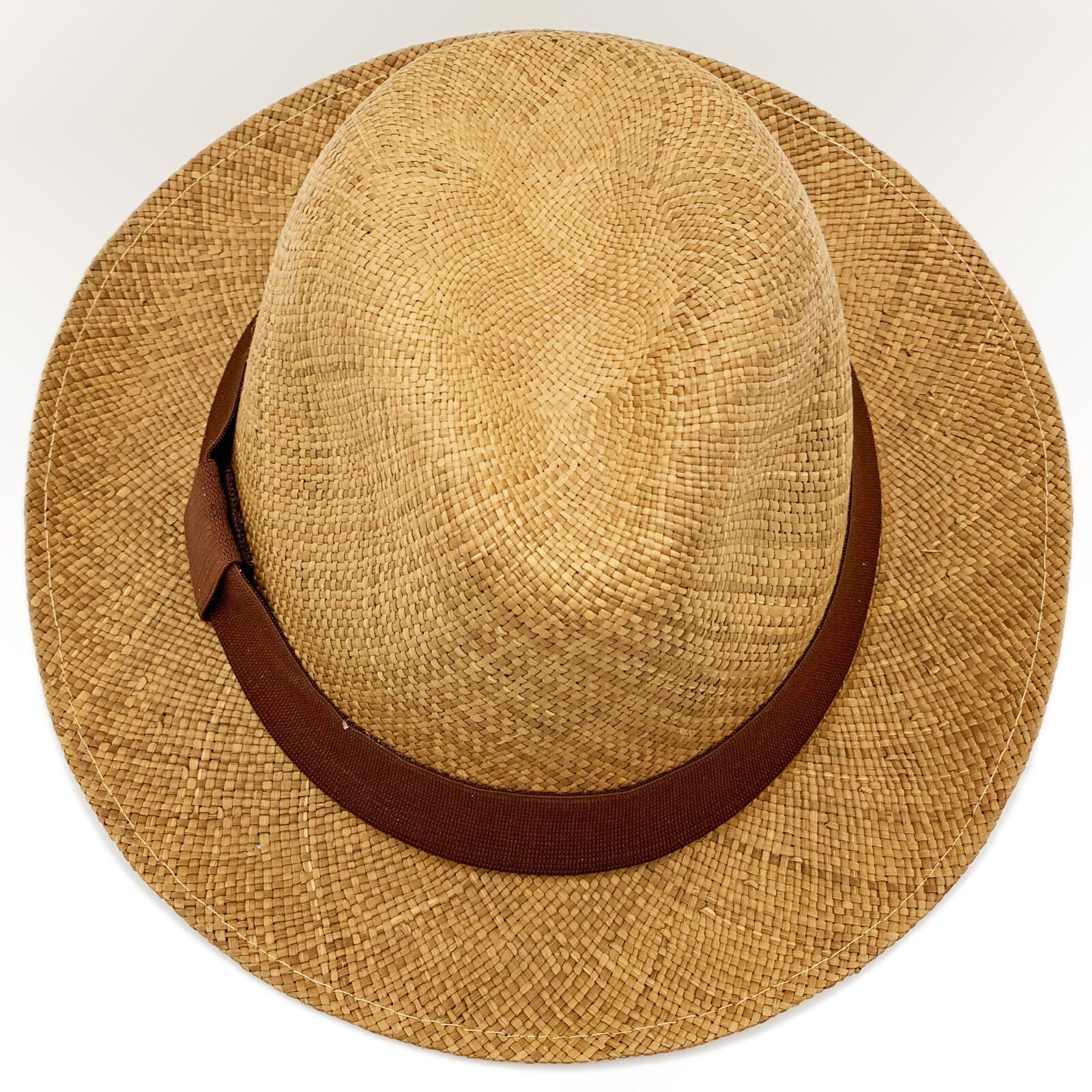 Genuine Trilby Fedora Panama Hat Handwoven In Ecuador - Short Brim