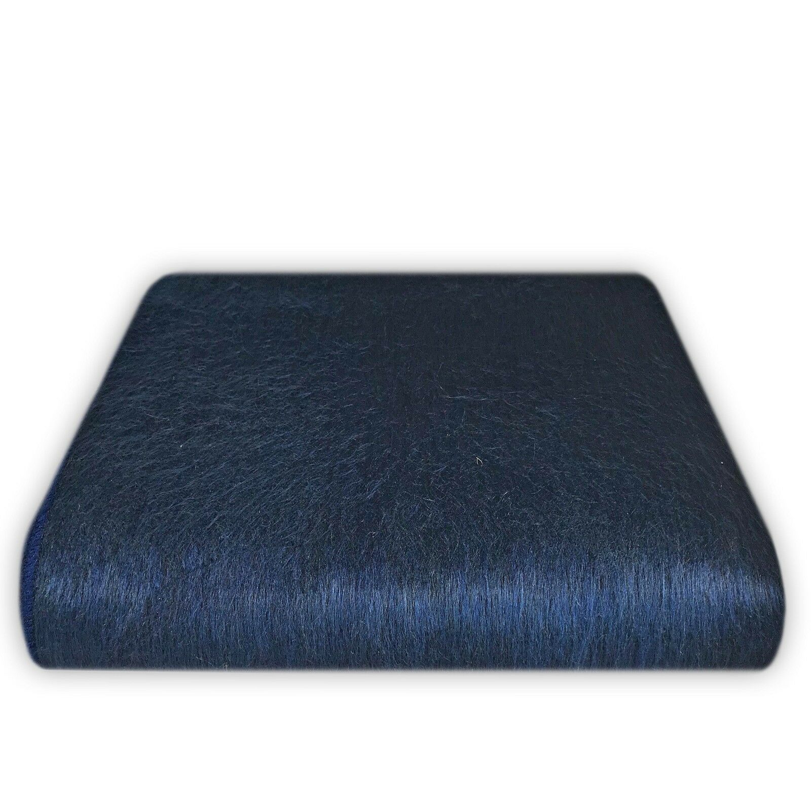 Alpamalag - Baby Alpaca Wool Throw Blanket / Sofa Cover - Queen 95" x 67" - Solid Deep Blue Pattern