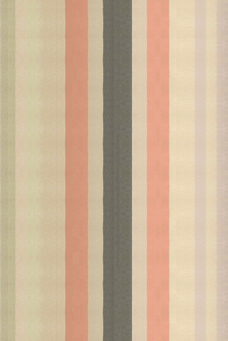Tilivi - Baby Alpaca Wool Throw Blanket / Sofa Cover - Queen 100" x 67" - striped pattern ecru coral