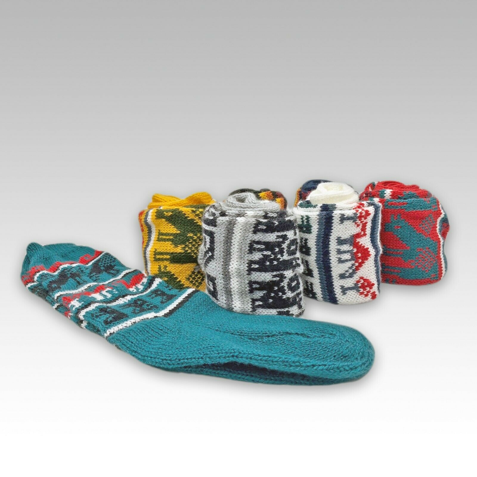 100 Pairs Wholesale Lot Of Handwoven Unisex Alpaca Wool Socks S-M Size