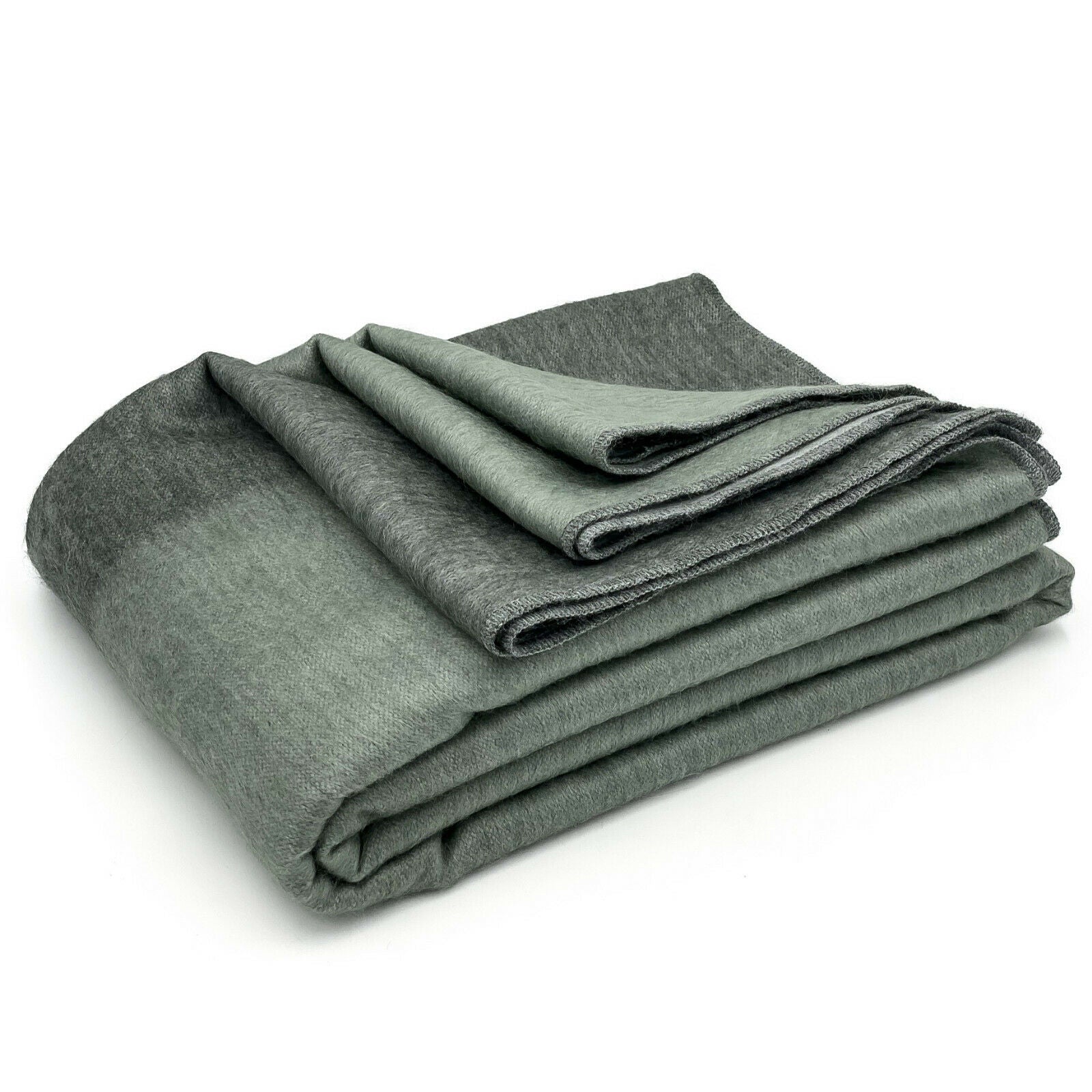 Soft & Warm Baby Alpaca Wool Throw Blanket / Sofa Cover - Queen 96" x 64" - shades of grey pattern