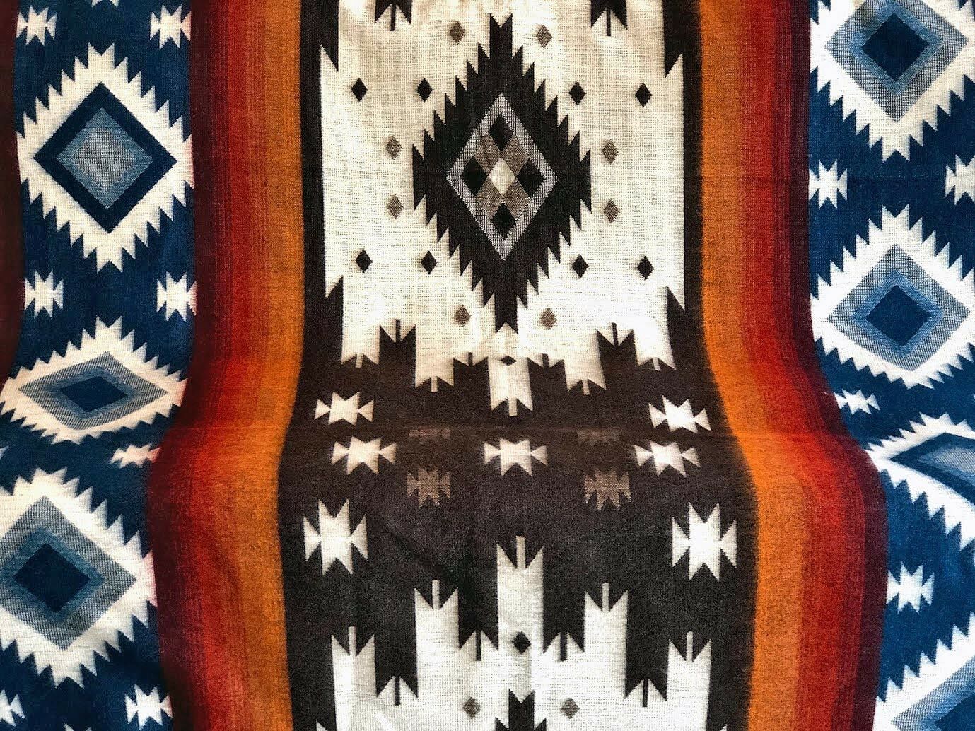 Qhusi - Baby Alpaca Blanket - Extra Large - Aztec Southwest Pattern